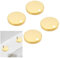 60mm Toilet Seat Hinges Mounting Covers,4PCS Gold Stainless Steel Universal Toilet Seat Hinge Fixings Covers,Quick Release Toilet Seat Hinge Covers Caps,for WC Toilet Blind Holes