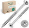 DSM – Spanplattenschrauben 3,5 x 40 mm – Edelstahl A2/V2A rostfrei – mit Senkkopf und TX-Antrieb – mit ETA-Zulassung – Holzschrauben mit Teilgewinde – Holzbauschraube – Universalschrauben – 200 Stück
