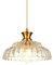 ZTTECH Lámpara Colgante de Cristal Vintage 30cm Altura Ajustable E27 Lámpara de Techo Industrial Retro para Cocina Comedor Dormitorio Salón Cafetería Restaurante (Oro+Ámbar)
