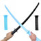 2 Pièces Katana Zoro,Jouet d'épée de samouraï rétractable, 3D Printing Katana, Katana, Plastique/Cadeau de Cosplay Katana télescopique en Plastique drôle
