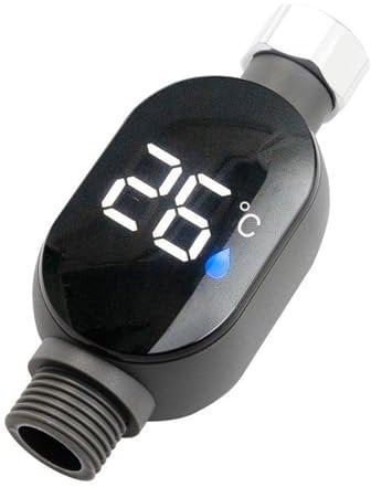 Lunaobrik Indicador de temperatura de ducha LED, indicador de temperatura 'agua ducha,Monitoreo de temperatura 'agua en real con pantalla LED – Termostato de baño impermeable para baño
