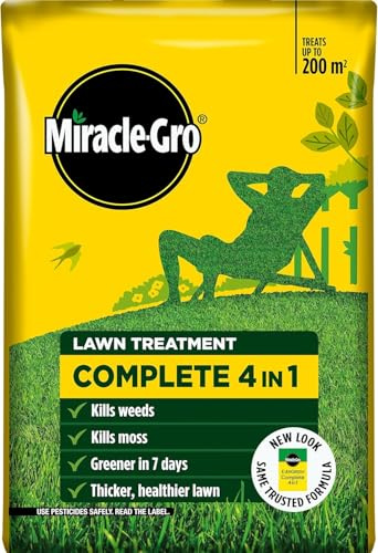 Miracle-Gro Evergreen Complete 4 in 1 Lawn Care 80m² / 200m² / 360m² / 400m² | Feeds Grass, Kills Weeds & Moss, Improves Lawn Health | Multi-Purpose Granular Treatment (200m2)
