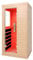 Far Infrared Sauna, 1 Person Hemlock Wooden Indoor Far Infrared Side-Opening Sauna Room,Home Dry Sauna with 5 Infrared Heating Panels Tempered Glass Door,Bluetooth Speakers 7 Chromotherapy Lights