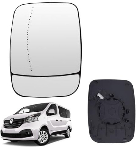 Mingke Wing Mirror Glass Heated Left for Renault Trafic III Vauxhall Vivaro B 2014-2021 Nissan NV300 Fiat Talento 2016-2021 Passenger Side Mirror Replacement