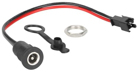 Vdaxvme Ladebuchsen für Elektro-Scooter, 5,5 x 2,1 mm, Buchse, Panelmontage, wasserdichter Anschluss mit Kabel-Ladebuchse