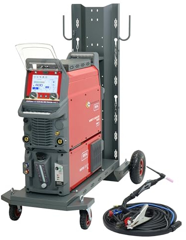 Ideal Expert TIG 422 AC/DC PFC Pulse Pro7 LCD W Inverter Schweißgerät – Professionelles WIG TIG AC/DC Schweißgerät mit Kühler, Wagen, Pulsfunktion & HF-Zündung, 400V 400A für Aluminium & Stahl