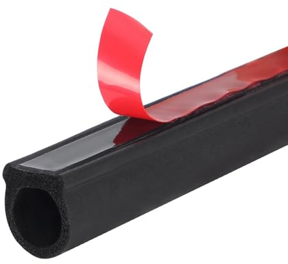 Auto Türdichtung Selbstklebend Gummi, 10m D-förmige Autotür Kantenschutz, Schallschutz & Wasserdicht Universal Gummidichtung Autotür für PKW, Transporter, Oldtimer, Schwarz (10 * 10mm)