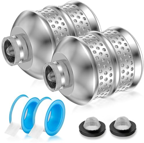 Gartensprinklerköpfe mit Klebeband, 2 Stück 3/4-15NH-Gewinde, Wassersprudler-Diffusor, Aluminium-Flutdüse für die Rasen- und Hofbewässerung