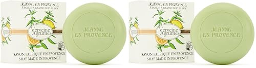 JEANNE EN PROVENCE – Feste Seife für Körper und Hände – Duft nach Zitrusverbene – Reinigt, macht weich und parfümiert – 95% natürliche Inhaltsstoffe – Seife hergestellt in der Provence – 100 g