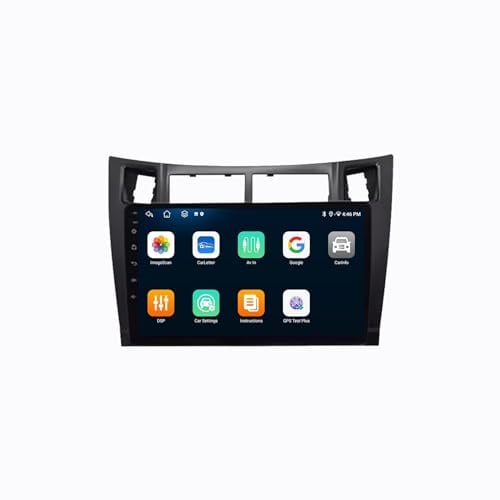 Autoradio per Toyota Yaris 2005-2012 9 Pollici Android 15 Touch Screen con Bt Gps Wifi Radio Backup Camera Per, 8 Core 8G+256G