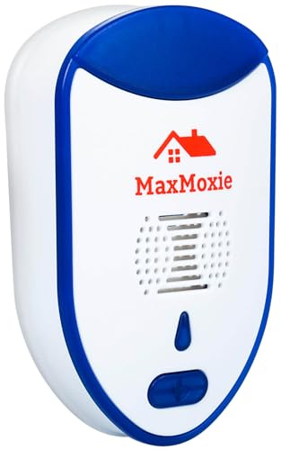 MaxMoxie Ultrasonic Pest Repeller Humane Mice Control Electronic Insect Repellent Reject Rodent Bed Bug Spider Rat Defender Home Animal Plug in 2 Pack