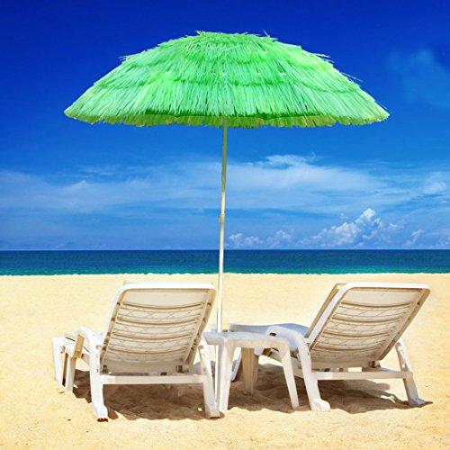 Greenbay Beach Patio Garden Hawaii Parasol Hawaiian Sun Umbrella Sunshade Folding Tilting (Green)