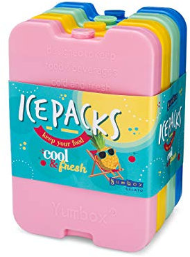 Yumbox Ice Packs, 4er Set - trendige Kühlakkus, Kühlelemente für die Kühltasche