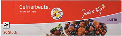 Jeden Tag Gefrierbeutel mit Zip, 1l, 20 Stück