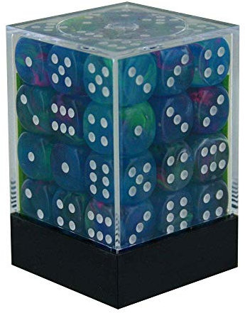 Chessex Festive Waterlily D6 12 mm Würfelset [CHX27946], Mehrfarbig