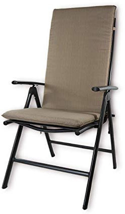 Nordje Gartenmöbelauflage | 120x50x5 cm | Hochlehner | Top Qualität Produkt | Sitzkissen Outdoor (Taupe)