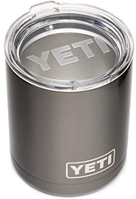 YETI Rambler Lowball, vakuumisoliert, Edelstahl mit Standard-Deckel, 284 ml, Graphit