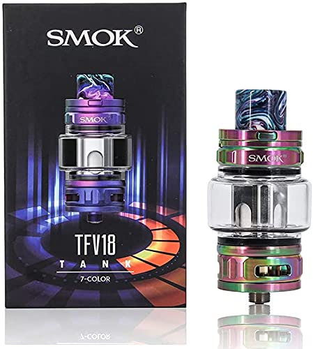 SMOK TFV18 Tanque 7.5ML Sub Ohm 31.6mm Atomizador Electrónico - Ajuste de Cigarrillo Con Malla y Malla Doble Bobina RBA