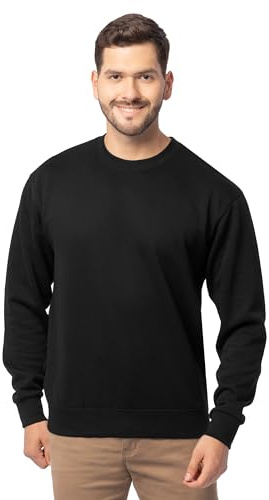 Fruit of the Loom Men's Eversoft Fleece Sweatshirts & Hoodies, Sweatshirt-Black, Medium