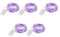 WHSCwp LED String Lights 5 Pack, 10mm10 LED Fairy Lights Battery Operated, Copper Wire Light for Home Garden Wedding Party Christmas Halloween Concerts Bars Clubs Hotels(Purple)