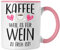 Trendation - Lustige Kaffeetasse Kaffeeliebhaber Sprüche Weil Es für Wein Zu Früh Ist Kaffee Fan Geschenkidee (Rosa)