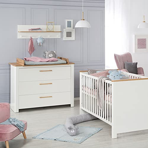 roba Möbelset 'Ava' 2-teilig, inkl. Kombi-Kinderbett 70 x 140 cm & Wickelkommode schranktief