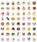 OTUIUTO Emoji Magnets for Refrigerator Funny Fridge Magnets Cute Magnets for Whiteboard Locker Decorative Magnets for Office and Kitchen Gifts for Lady (56, 56 Pcs Animal + Sweet Face)