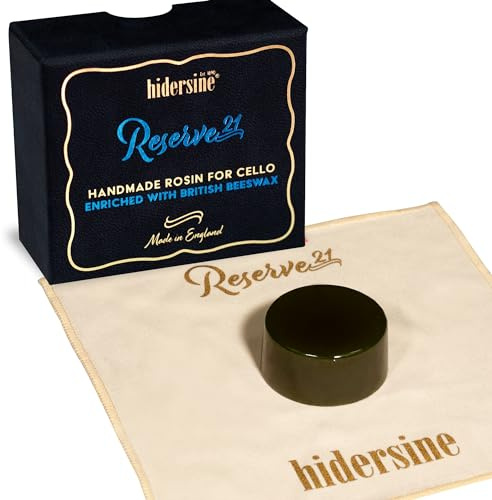 Hidersine Reserve21 Premium Dark/Medium Cello Rosin. | The Premium, Low Dust formulation 30g Rosin for Discerning Players - Handmade in the UK since 1889