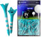 SAPLIZE Golf Tees Plastik 100 Stück (70mm), Ultra haltbare und stabile Golf Tees, Reduziert Reibung und seitliche Golf Tees Kunststoff, Blue