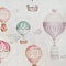 Stoff Meterware Baumwollstoff Fesselballon nostalgisch historisch Ballon fahren Digitaldruck cottage style Deko 0,5 m
