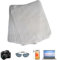 8 piezas/paquete de gamuza de limpieza, absorción de agua, suave y delicado, sin rastros, paño de microfibra reutilizable para gafas, pantallas, imágenes de cámara (gris)
