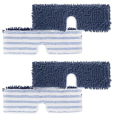 4 Packs Mop Pads Compatible with O-Cedar Dual-Action Flip Mop, Replacement Chenille Mop Heads Wet & Dry Floor Cleaning and Scrubbing Reusable Refills