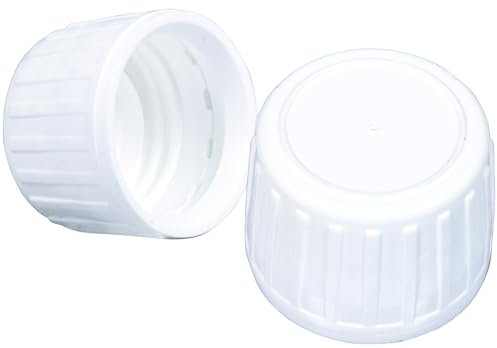 Aromhuset 20 x Weiße 28 mm, lebensmittelechte, manipulationssichere HD-PE-Kunststoff-PP28-Schraubverschlüsse mit EPE200-Dichtung.