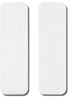 20 Stück 1.6cm × 7cm Klettband Extra Stark,Klettband zum Nähen,Doppelseitiges Klettverschluss Stoff Klettstreifen,für DIY Kunsthandwerk Basteln Schuhe Kleidung Dekorieren,Weiß