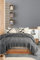 BOHORIA® Tagesdecke XXL in Waffeloptik Inara extra groß 220 x 240cm | 100% Baumwolle | Oeko-Tex® | Überwurf für Sofa, Sessel & Bett | Sofadecke Wolldecke Wohndecke (Ink)