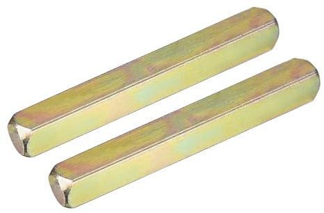 sourcing map 2Pcs Door Knob Spindle, Spare Door Handle Spindle Bar, 60mm Long Door Spindle Replacement Door Handle Parts, Gold