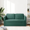 Hommdiy Bodensofa mit Schlaffunktion Klappsofa mit Schlaffunktion Schlafsofa Couch mit schlaffunktion 122x204x55 cm Samt (Dunkelgrün)
