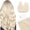 TESS Echthaar Extensions Tape 60 cm, bis zur unteren Länge 2.5g/stk Tape Extensions Echthaar Skin Weft 10 Stück 25g Glatt Haarverlängerung Echthaar #60 Weiß Blond
