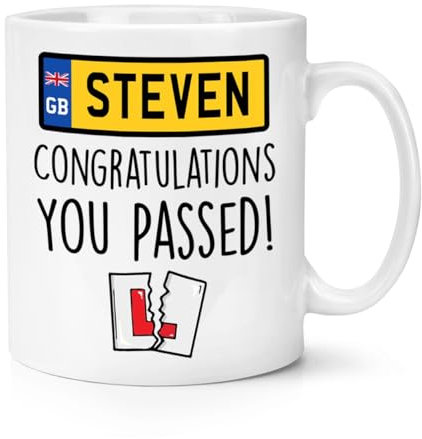 Personalised Congratulations You Passed L Plate 10oz Mug Cup Number Plate Car Learner New Driver