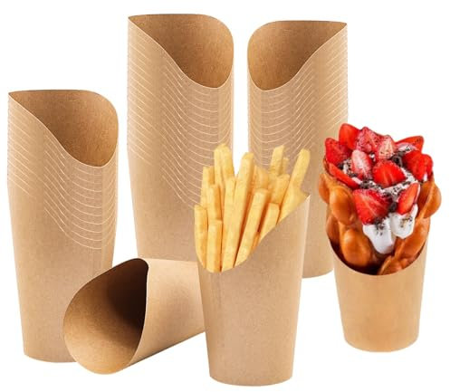 50 Piezas Cajas Palomitas, Conos de Papel de 12 Onzas Palomitero Vasos Carton para Todo Tipo de Fiestas, Bares de Aperitivos