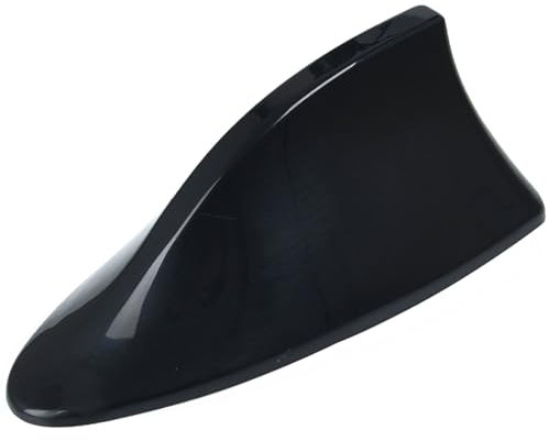 Shark Haiflosse Autoantenne,Universal Auto Shark Antenne,Radio Dachantenne,Universal Auto Antenne Autoradio Verstärker Kurz Autoantenne Höhe,AM FM Radio Dachantenne,Schwarz