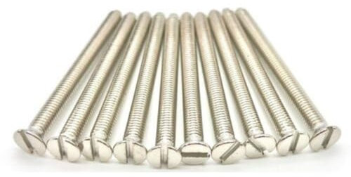 Electrical Long Socket Screws 40mm, 50mm, 75mm Black Nickel, Brass, Chrome M3.5 Screw Flat Raised Slotted Head Threaded Bolt for Switches, Plugs, Sockets, Fixings (20, Chrome, 40mm)