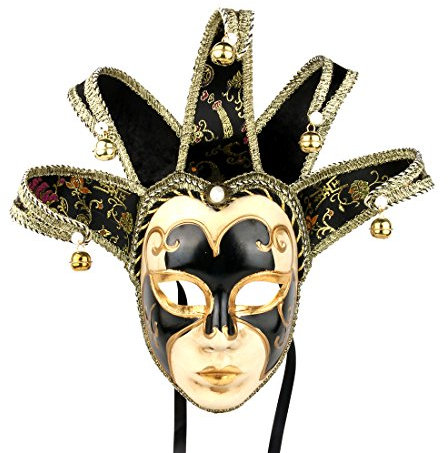 HDCRYSTALGIFTS Venezianische Komödienmaske Exquisite Dekoration Jester Masken für Party Halloween