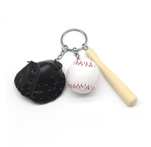 BELLIFFY 4 Stück Kreative Schlüsselanhänger Mini-baseball Schlüsselbundschnalle Baseball-schlüsselanhänger Schlüsselanhänger Für Sportfans Herren Anhänger Sport-schlüsselanhänger