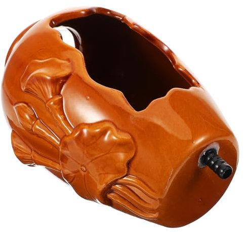 Kisangel Ceramic Jar Wasserdispenser Für Teich Und Garten Dekorativer Wasserfallbehälter Mit Effizientem Wasserkreislaufsystem Für Aquarien Und Hydroponik