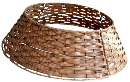 Harilla Weihnachtsständer-Baum, Baumständer-Basisabdeckung, Dekor, Landhaus-Basisständer-Abdeckung, künstlicher Baumrock, Korb, Großes Grey, Stil f