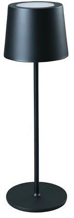 Müller-Licht LED-Tischleuchte Rose Black 2in1 für Innen- und Außenbereich, integrierter Akku, verstellbar 35 auf 21,5 cm, warmweißes Licht (2700 K), stufenlos dimmbar, IP54 Wasser- und Staubgeschützt