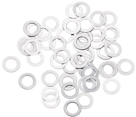 QUARKZMAN M3 Rondelles Plates en Acier Inoxydable 304, 50Pcs 3x5x0.1mm Entretoises Plates Ultra Fines pour Vis, Réparation Électronique, automobile