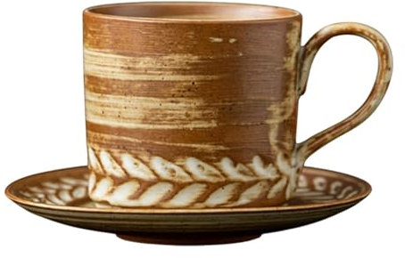 FytStycale Tasse à café avec soucoupe en céramique, 220ml, avec poignée, vaisselle, tasse à thé, Latte, jus, pour fête, ferme, bureau, maison, café