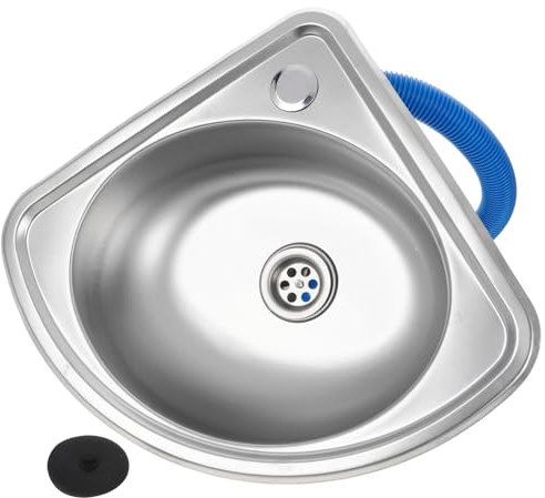 TOPPERFUN Rv -Küchenspüle 17. 68X13. 76X4. 72In Edelstahl Drop-In Einschalenwaschbecken Waschbecken Im Freien Mit Abfluss Kleines Camper-Geschirrspülen Für Wohnmobile Trailanhänger Garage